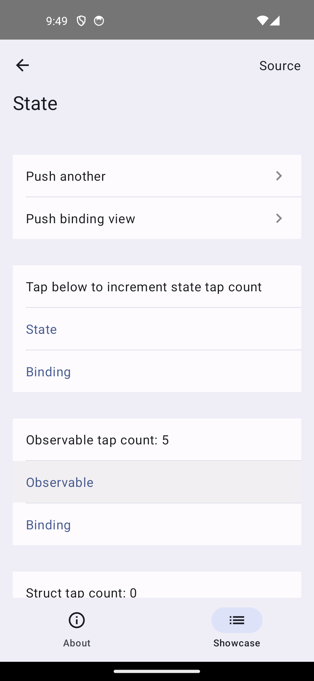 Android screenshot for State component (light mode)